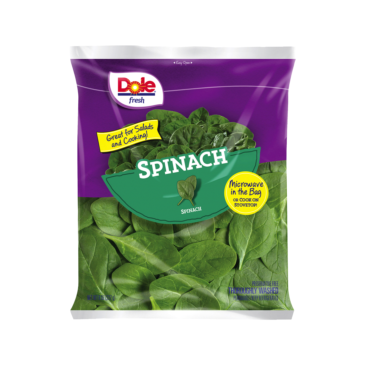 DOLE BABY SPINACH 6/5OZ